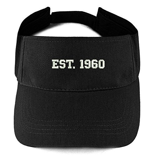 Trendy Apparel Shop EST 1960 Embroidered - 61st Birthday Gift Summer Adjustable Visor