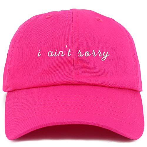 Trendy Apparel Shop Youth I Ain't Sorry Adjustable Soft Crown Baseball Cap