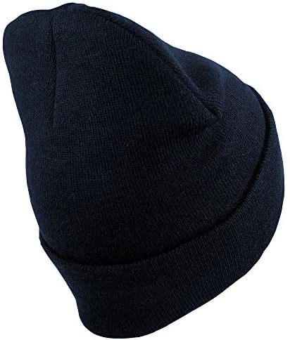 Trendy Apparel Shop US Navy 3D Embroidered Military Long Cuff Winter Beanie - Navy