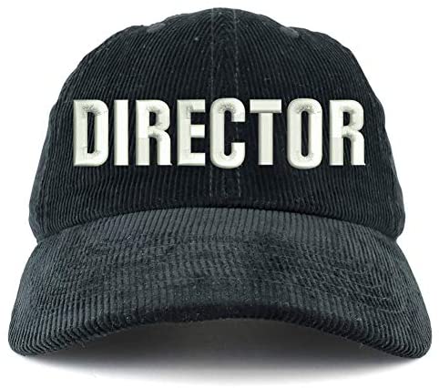 Trendy Apparel Shop Director Embroidered Corduroy Unstructured Baseball Cap