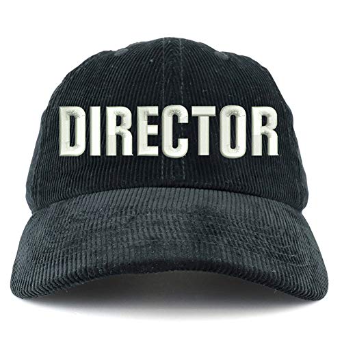 Trendy Apparel Shop Director Embroidered Corduroy Unstructured Baseball Cap
