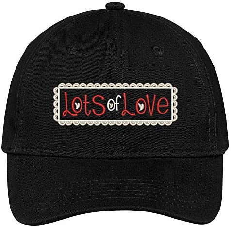 Trendy Apparel Shop Lots Of Love Sign Embroidered Low Profile Cotton Cap Dad Hat