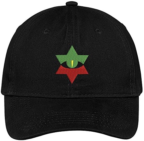 Trendy Apparel Shop Rasta Star Embroidered Soft Low Profile Cotton Cap Dad Hat