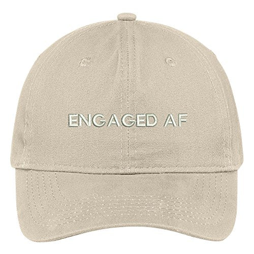Trendy Apparel Shop Engaged Af Embroidered Soft Crown 100% Brushed Cotton Cap