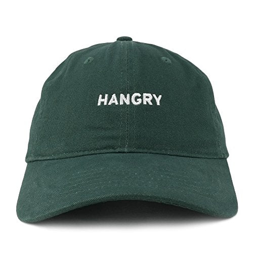 Trendy Apparel Shop Hangry Embroidered 100% Cotton Adjustable Cap