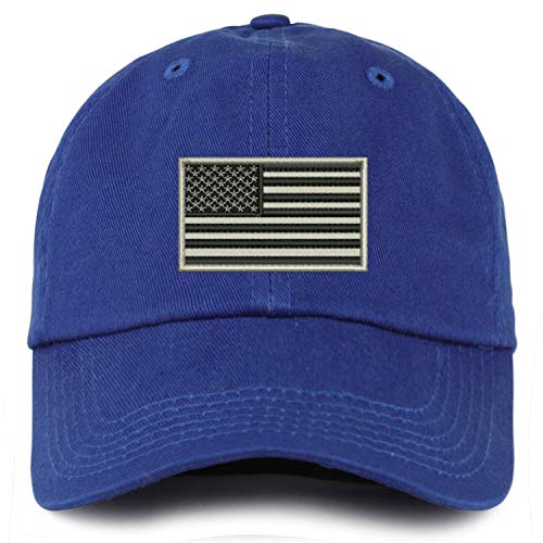 Trendy Apparel Shop Youth Grey American Flag Unstructured Cotton Baseball Cap