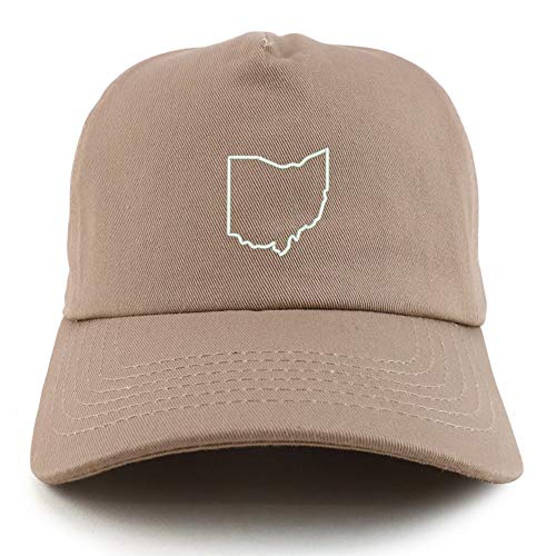 Trendy Apparel Shop Ohio State Outline Unstructured 5 Panel Dad Baseball Cap