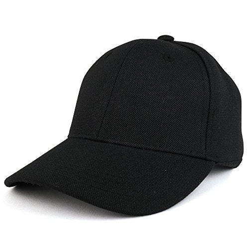 Trendy Apparel Shop Plain Youth Size Kid's Adjustable Structured Baseball Cap