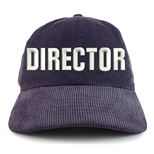 Trendy Apparel Shop Director Embroidered Corduroy Unstructured Baseball Cap
