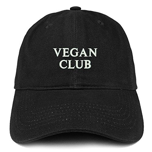 Trendy Apparel Shop Vegan Club Embroidered Low Profile Brushed Cotton Cap