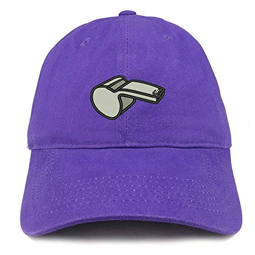 Trendy Apparel Shop Referee Whistle Blower Soft Crown 100% Brushed Cotton Cap