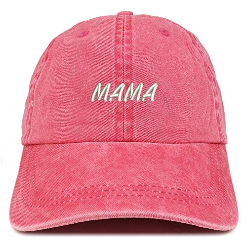 Trendy Apparel Shop Mama Embroidered Washed Low Profile Cap