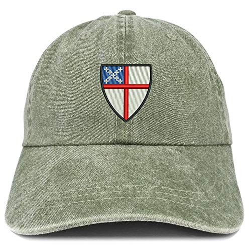 Trendy Apparel Shop Episcopal Shield Embroidered Washed Low Profile Cap