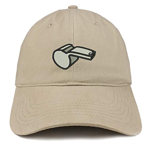 Trendy Apparel Shop Referee Whistle Blower Soft Crown 100% Brushed Cotton Cap
