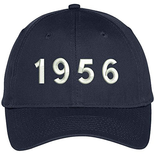 Trendy Apparel Shop 1956 Birth Year Embroidered Baseball Cap