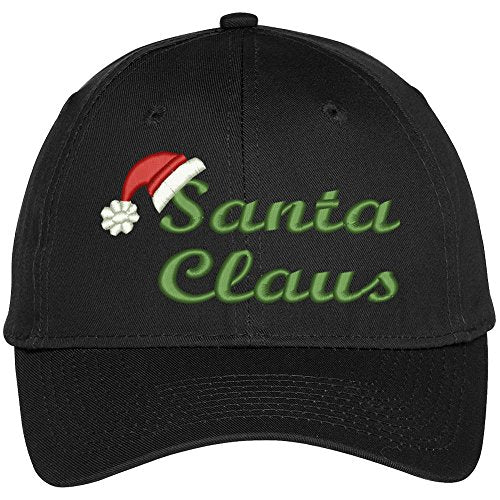 Trendy Apparel Shop Santa Claus with Sant Hat Embroidered Adjustable Baseball Cap