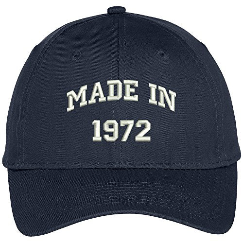 Trendy Apparel Shop Made In 1972-45th Birthday Embroidered High Profile Adjustable Baseball Cap