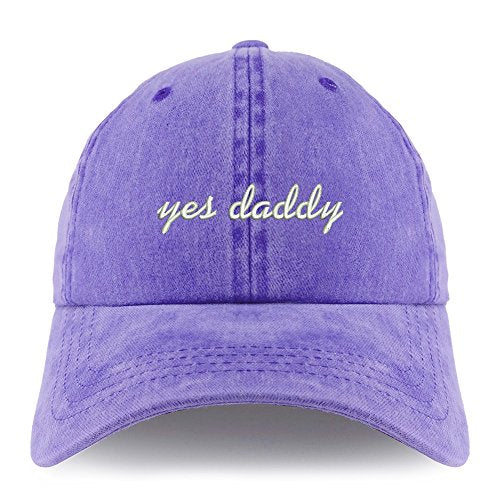 Trendy Apparel Shop Yes Daddy Embroidered Pigment Dyed Unstructured Cap