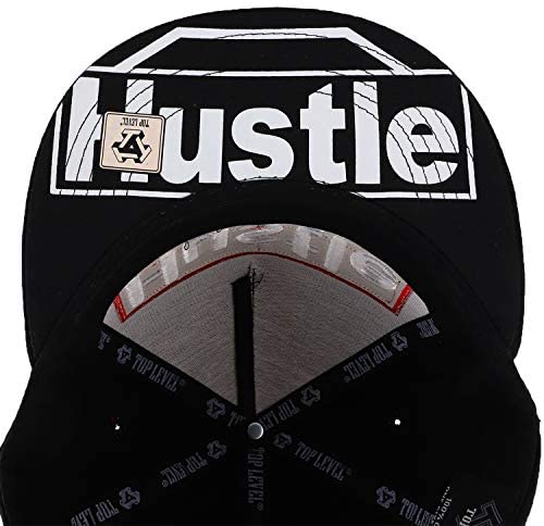 Trendy Apparel Shop Hustle 3D Embroidered Checkered Front Flatbill Snapback Hat