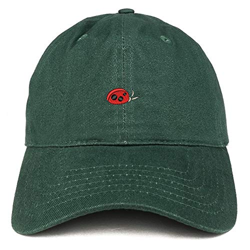 Trendy Apparel Shop Ladybug Embroidered Unstructured Cotton Dad Hat