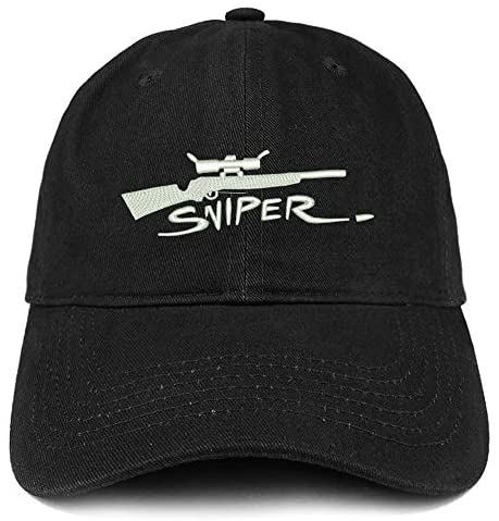Trendy Apparel Shop Sniper Embroidered Cotton Unstructured Dad Hat