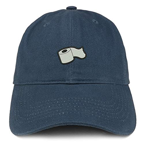 Trendy Apparel Shop Toilet Paper Embroidered Soft Crown 100% Brushed Cotton Cap