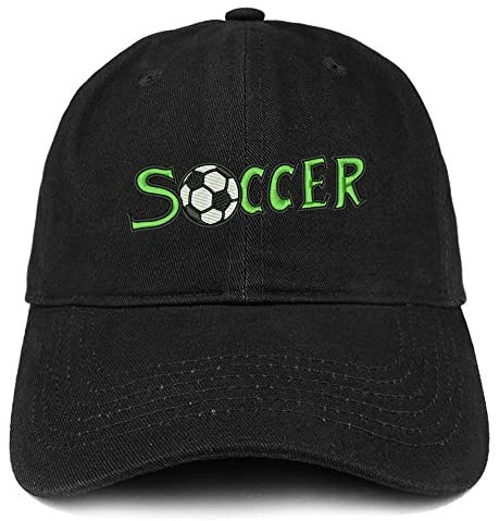 Trendy Apparel Shop Soccer Ball Embroidered Cotton Unstructured Dad Hat