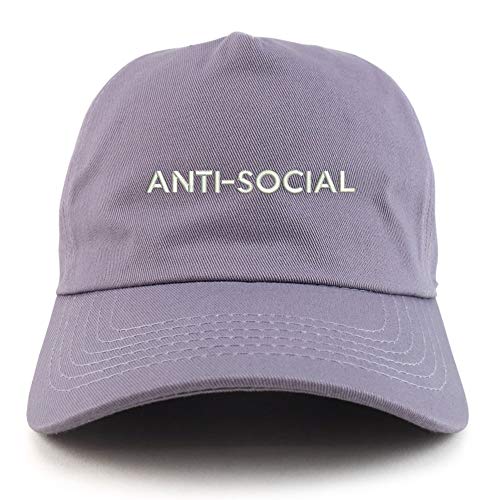 Trendy Apparel Shop Anti Social Cotton Unstructured 5 Panel Dad Baseball Cap