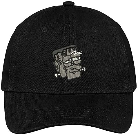 Trendy Apparel Shop Franks Head Embroidered Halloween Themed Cotton Baseball Cap