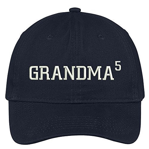 Trendy Apparel Shop Grnadma Of 5 Grandchildren Embroidered 100% Quality Brushed Cotton Baseball Cap