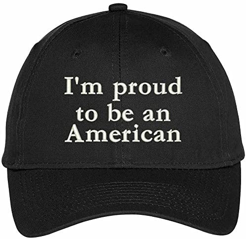 Trendy Apparel Shop I Am Proud to Be an American Embroidered Adjustable Snapback Baseball Cap