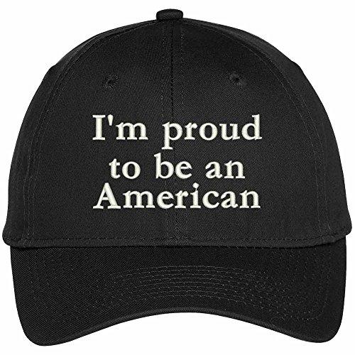 Trendy Apparel Shop I Am Proud to Be an American Embroidered Adjustable Snapback Baseball Cap