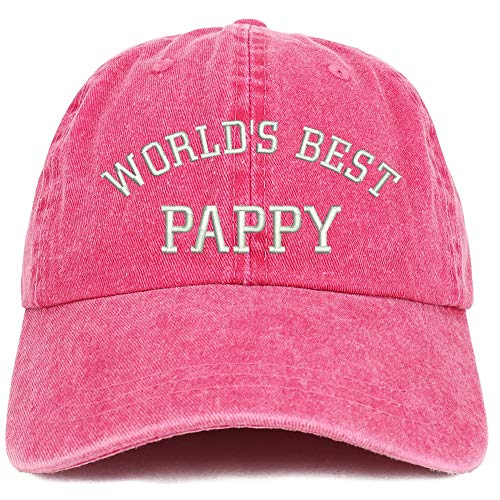 Trendy Apparel Shop World's Best Pappy Embroidered Washed Cotton Adjustable Cap