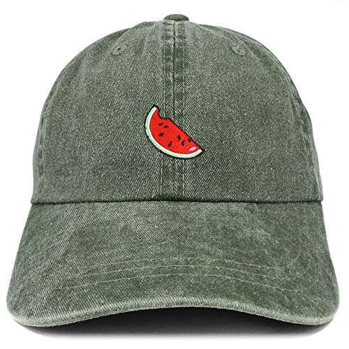 Trendy Apparel Shop Watermelon Patch Pigment Dyed Washed Baseball Cap
