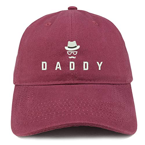 Trendy Apparel Shop Daddy with Face Embroidered Brushed Cotton Cap