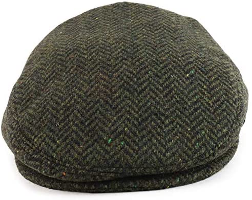 Trendy Apparel Shop Youth Size Boy's Wool Blend Adjustable Snap Buttons Ivy Cap - Green - Youth