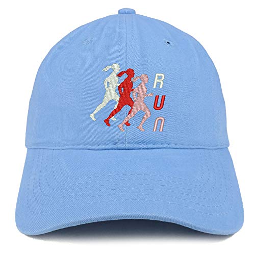 Trendy Apparel Shop Female Run Embroidered Soft Crown 100% Brushed Cotton Cap