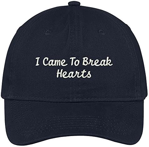 Trendy Apparel Shop I Came to Break Hearts Embroidered Dad Hat Adjustable Cotton Baseball Cap