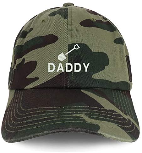 Trendy Apparel Shop Daddy with Shovel Embroidered Brushed Cotton Cap