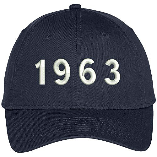 Trendy Apparel Shop 1963 Birth Year Embroidered Baseball Cap