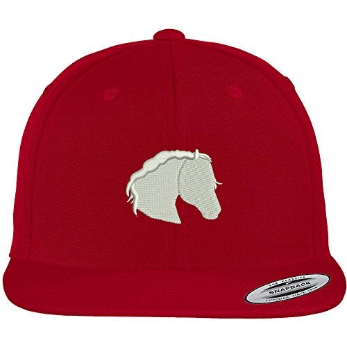 Trendy Apparel Shop Horse Head Embroidered Flat Bill Snapback Baseball Cap