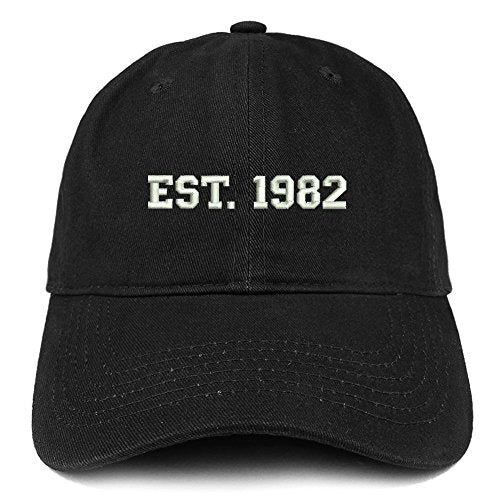 Trendy Apparel Shop EST 1982 Embroidered - 39th Birthday Gift Soft Cotton Baseball Cap