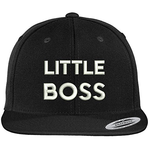 Trendy Apparel Shop Little Boss Embroidered Flat Bill Premium Classic Snapback Cap
