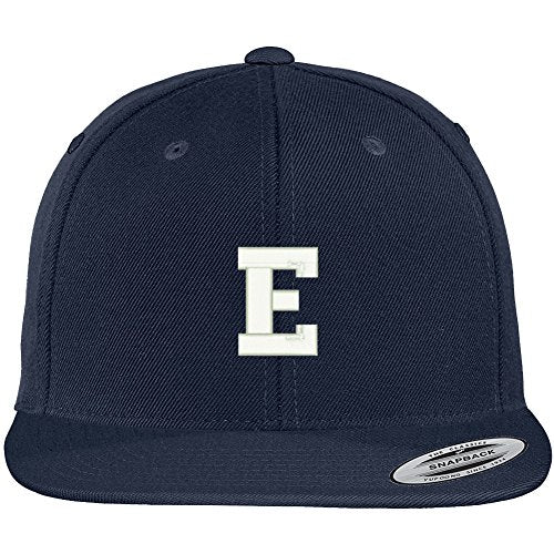 Trendy Apparel Shop Letter E Collegiate Varsity Font Initial Embroidered Baseball Cap