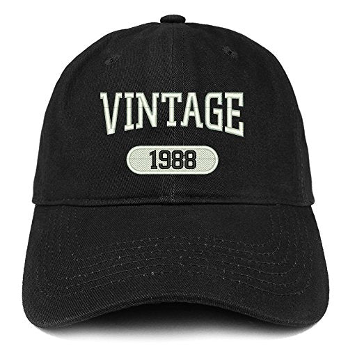 Trendy Apparel Shop Vintage 1988 Embroidered 33rd Birthday Relaxed Fitting Cotton Cap