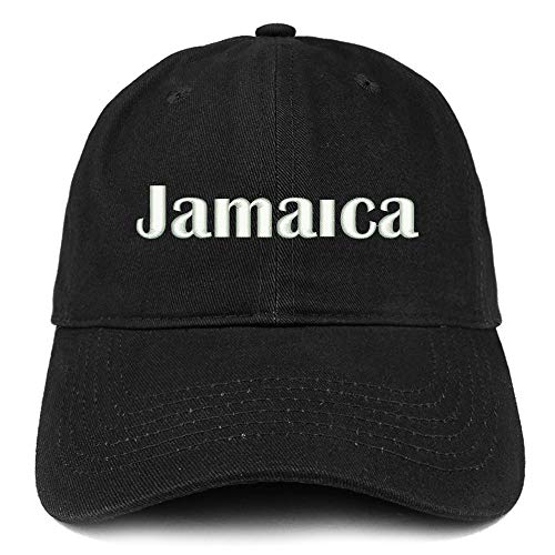 Trendy Apparel Shop Jamaica Embroidered Soft Crown 100% Brushed Cotton Cap