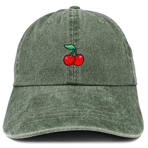 Trendy Apparel Shop Cherry Patch Pigment Dyed Washed Baseball Cap