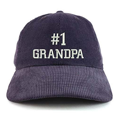 Trendy Apparel Shop Number 1 Grandpa Corduroy Unstructured Baseball Cap