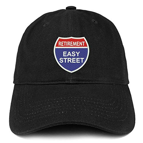 Trendy Apparel Shop Retirement Easy Street Soft Crown 100% Brushed Cotton Cap