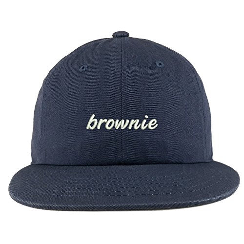 Trendy Apparel Shop Brownie Embroidered Unstructured Flatbill Adjustable Cap